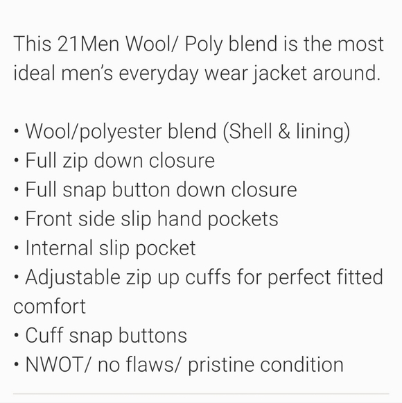 21Men LA Wool Thinsulate Mariners Classic Double Breasted Winter Coat Luxury - Picture 15 of 16